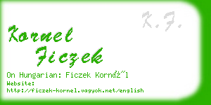 kornel ficzek business card